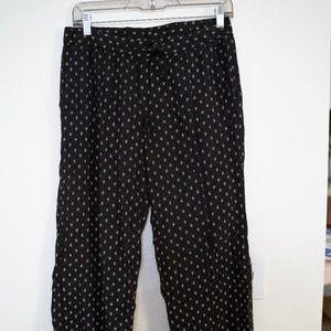 Black printed pants